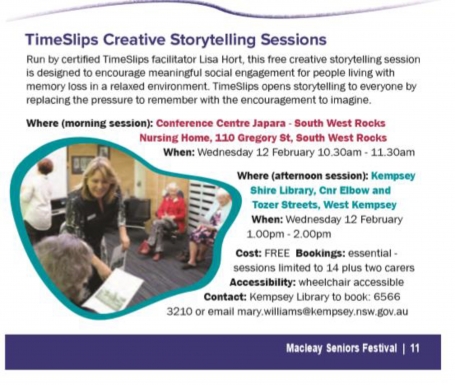 TimeSlips Creative Storytelling session at Kempsey Library on February 12 image